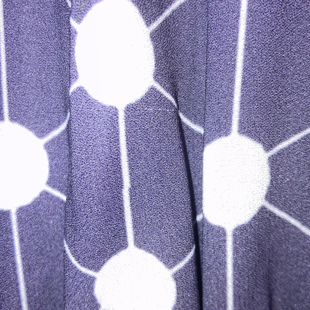 eShakti Floral Geo Print Crepe Smocked Dress - Picture 5 of 5